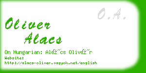 oliver alacs business card